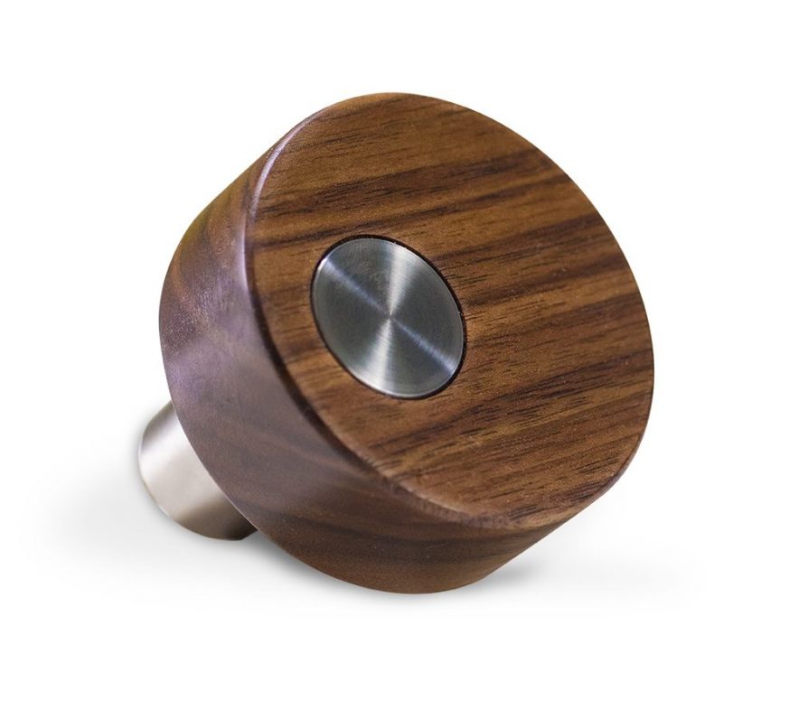 Walnut Pivot Wood Door Knob Half Dummy ModKnobs Modern Door Knobs